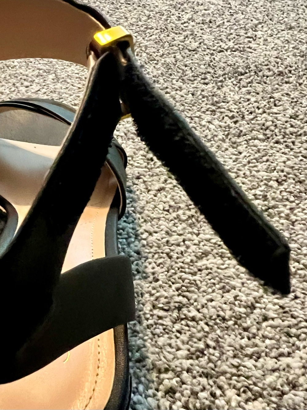 Franco Sarto Black Crisscross Open-Toe Ankle-Strap Sandals - Picture 3 of 7